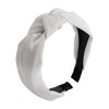 Satin Knot Headband for Women (Shimmer White)