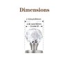 CLCTK 4 Pack Crystal Glass Dummy Door Knobs, Clear Diamond