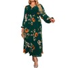Simplee Women's Plus Size Wedding Guest Dress Flowy Fall Floral