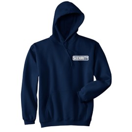 Security Hoody in Navy with White/Reflective Logo Both Front and Back
