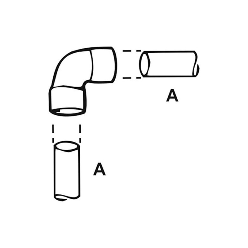 CORNAT T569018 18 mm 90 Degree Soldering Angle - Clear
