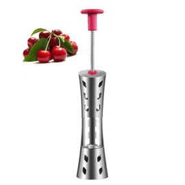 Cherry Pitter Remover Tool with Cup Pad, Cherries Corer, 304 Stainless Steel Cherry Stoner Pit Deseeder Tool. Durable, Easy to Use