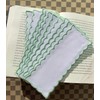10pcs of Green Scalloped Edged 14count aida Fabric Bookmarks to