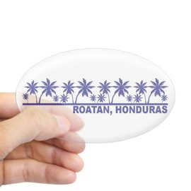CafePress Roatan, Honduras Oval Sticker Oval Bumper Sticker, Euro Oval Car Decal