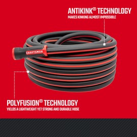 Craftsman Heavy Duty Professional Grade Garden Hose, 50 Feet x 5/8 Inch