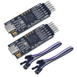 HiLetgo 2pcs DAPLINK Simulation Download Burner Support Most Cortex-M Chips SWD Virtual Serial Port Replace CH340 CP2102 STLINK STM32 Burner PL2303 USB to TTL 5V USB C Type-C Power