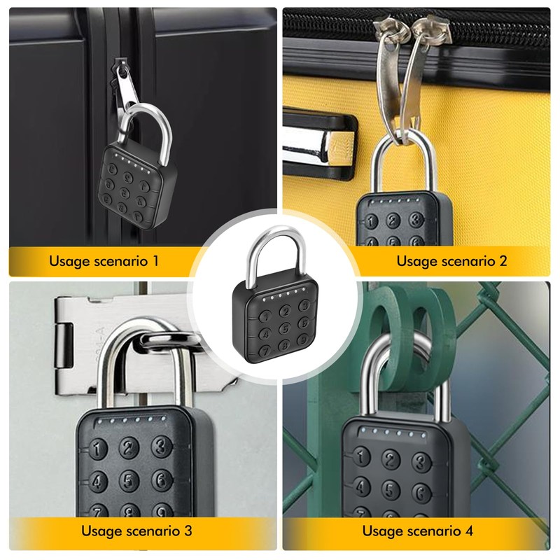 SPORWAY Combination Padlock: 6 Digit Padlock, Lock with Combination Code,