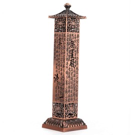 Soporte de Incienso de Sutra de corazón Vertical Quemador de Varillas de Incienso Soporte de Quemador Colector de Cenizas para Palos o Conos Decoración de la Sala de té sostenedor de incienso