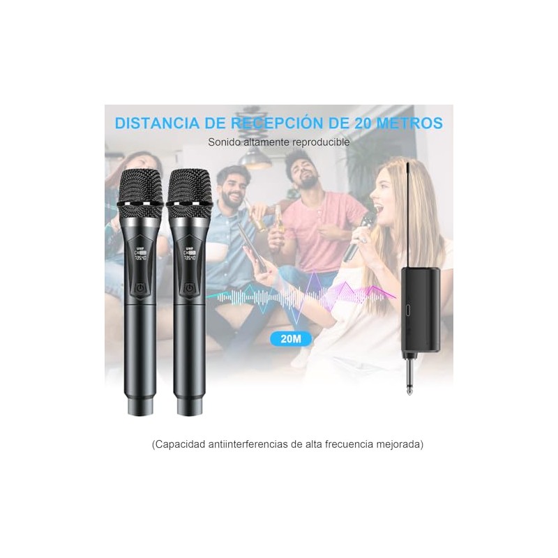 Microfono Karaoke, Microfono Inalambrico Karaoke para Fiesta en Casa, KTV,
