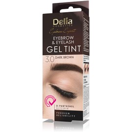 Delia Cosmetics - DARK BROWN Eyebrow & Eyelashes Tint, Innovative Formula, Easy 15 Applications, Full Treatment Kit
