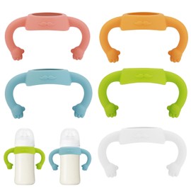 Miawtro Baby Feeding Care Bottle Holder, 5 Pieces Standard PP Baby Bottle Handles, Lightweight Easy Grip Baby Bottle Handles for Pigeon Dr.Brown 5-5.5 cm Series