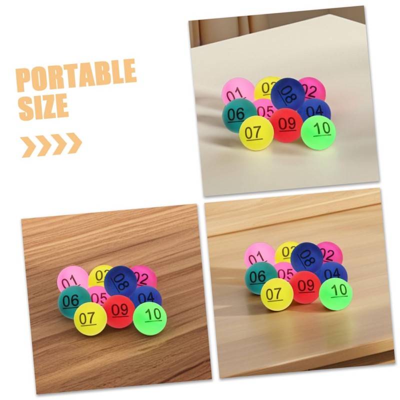 WOONEKY Small Plastic Balls 20 Pack DIY Project Balls Printed