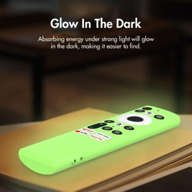 LEFXMOPHY Glow Case for Skyworth 55Q20 TC9010 TC9012 RHA-T2 Remote Control Silicone Cover Protective Sleeve Glow in Dark（Lime Green