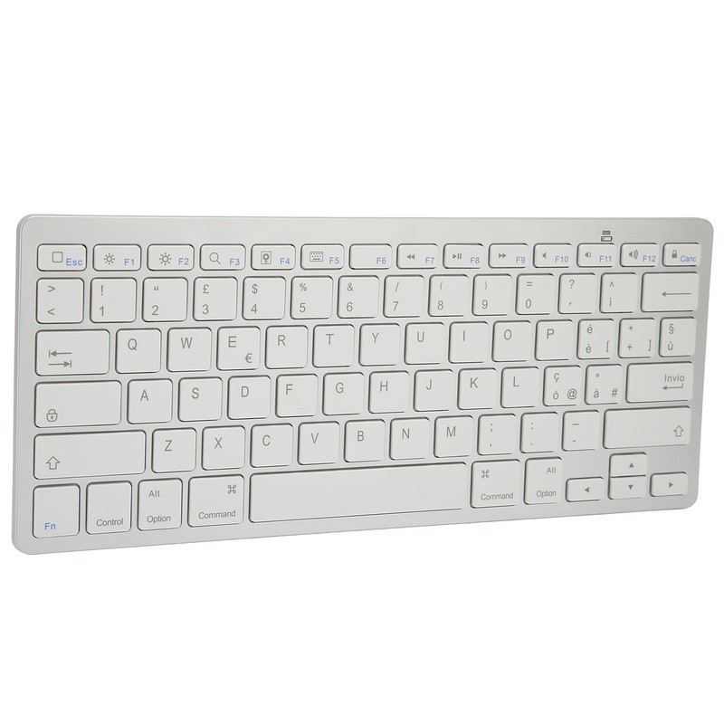 Wireless Keyboard Mini 78 Keys Ultra Thin Portable White Computer