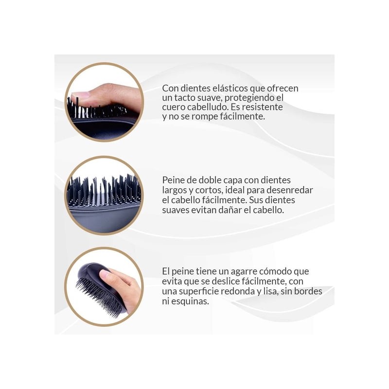 Cepillo para cabello PERKS Signature Professional Series Desenredante, negro