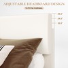 SHA CERLIN Upholstered Full Size Bed Frame with Adjustable Headboard,