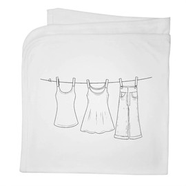 Azeeda 'Clothesline' Cotton Baby Blanket/Shawl (BY00039891)