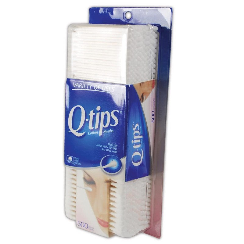 623181 Q-Tips Cotton Swab, Standard, White, 500 Count (Pack of