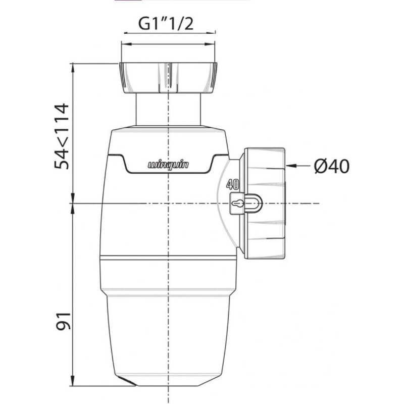 Wirquin Neo 30722150 Siphon Diameter 40 cm White