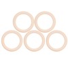 20Pcs Wood Baby Natural Teething Rings DIY Jewelry Circle Pendant