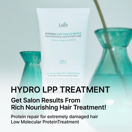 LADOR Hydro LPP Keratin Hair Treatment - Anti Frizz Conditioner Mask for Dry, Damaged, Color Treated, Gray Hair - Hydrolyzed Collagen (2. 5.07 Fl Oz)