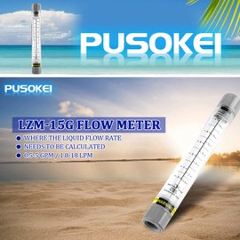 Flow Meter Pipeline Flowmeter Tube Type for Gas Water Industrial Field Measurement 0.5-5 GPM / 1.8-18 LPM