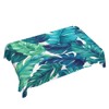 Walmsco Tablecloth Blue Green Palm Leaves Decor For Dining Room