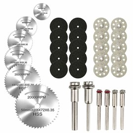 Cutting Wheels for Rotary Tool, Diamond Metal Wood Cutting Wheels and Drill Cutting Disc (Silver Cutting Wheel)