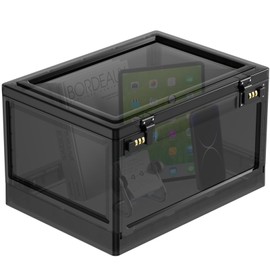 Lock Box for Lockable Medication, Lockbox Medicines, Files Documents Organizer,Food Container,Locking Tablet,Electronics Cabinet,Safe Storage Locker for Home,Office,Hospital (Black)