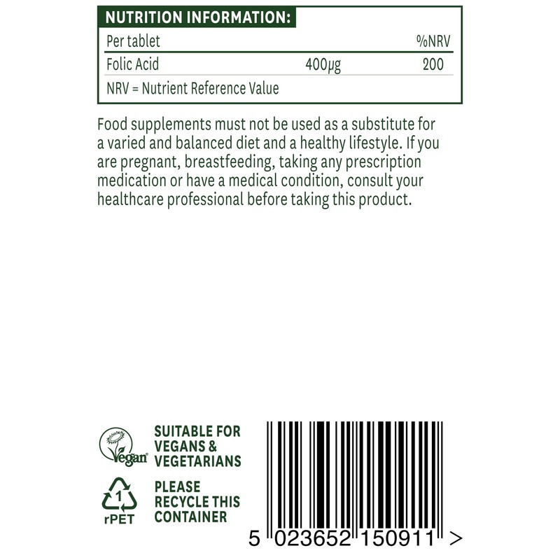 Natures Aid Folic Acid 90 Tablets
