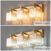 FDPBY Modern 3-Light Gold Brushed Brass Finish Crystal Wall Light