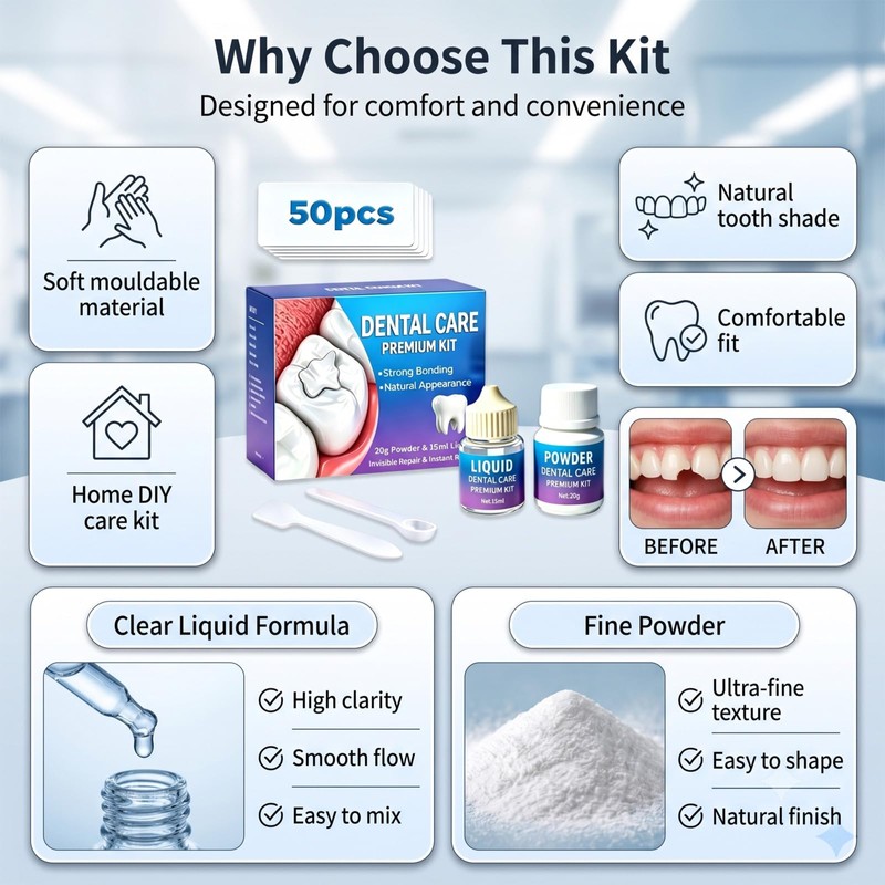 Avvchuy Filling Kit for Teeth, Temporary Chipped Tooth Repair Kit