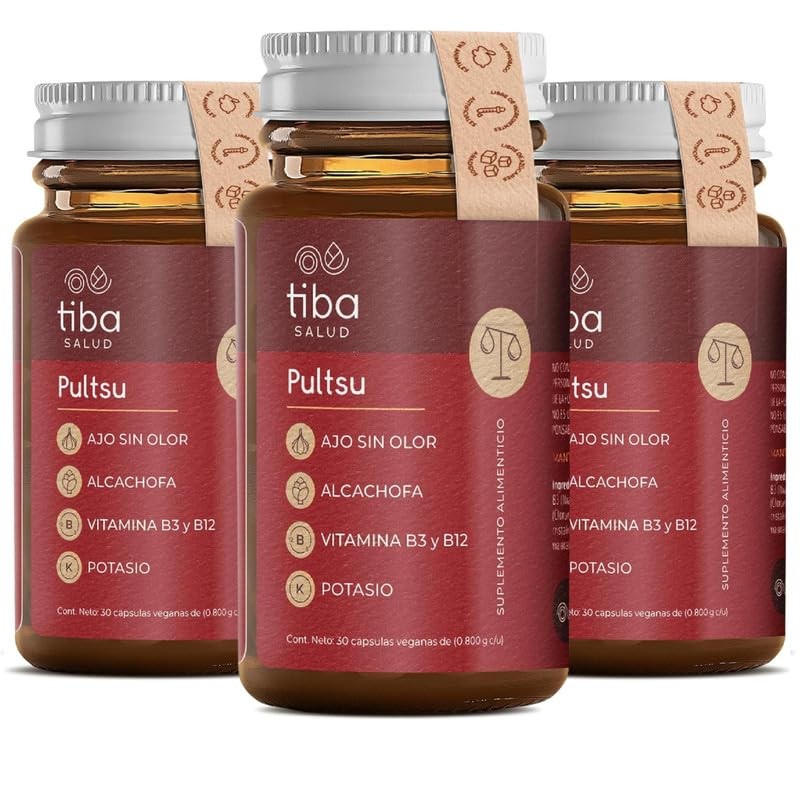 Suplemento Cardiovascular Potasio y Ajo TRIO PULTSU TIBA SALUD