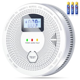 Smoke Detector and Carbon Monoxide Detector Combo with LED Indicators, 2 in 1 CO & Smoke Alarm, Battery Operated Smoke and Carbon Monoxide detectors 1-Pack
