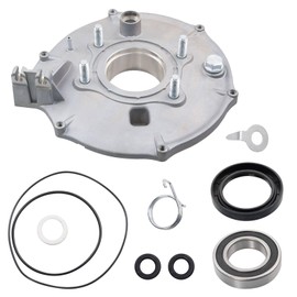 Rear Brake Backing Plate & Bearing Seals Kit Compatible with Honda Fourtrax 300 TRX300 TRX300FW 2x4/4x4 1988-2000, Replace# 43100-HC4-010, 43010-HM5-A10, 91052-HB3-771