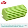 4 Pack Damp Dusting Sponge Duster, Green Dust Cleaning Sponge,