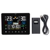 Wireless Weather Calendar Clock Color Touchscreen Display RF Sensor Temperature