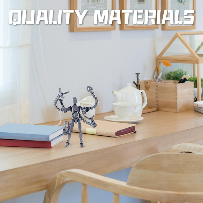 EujRcf T13 Action Figure, 3D Printed Dummy, Multi-Jointed Movable Robot