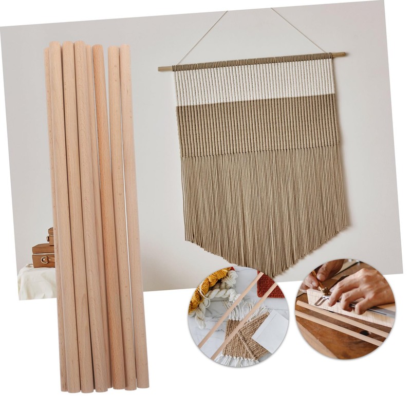 jojofuny 10pcs Natural Wood Drumstick Making Sticks for DIY Craft