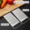 2 Pack Cheese Grater Handheld, Flat Coarse Stainless Steel Food