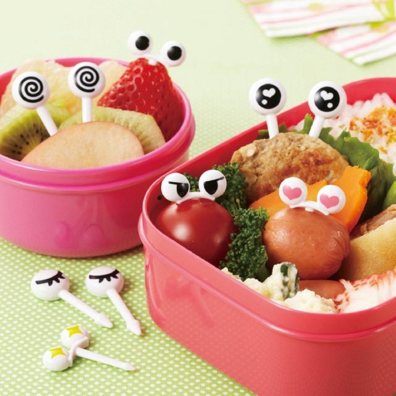 Torune Love Love Eyes Face Food Picks for Bento Box