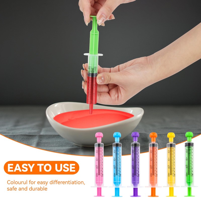 12 Pcs 10 ml Syringe, Wiederverwendbar Plastic Syringe, Syringe with