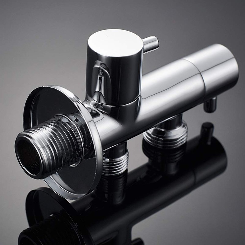 Ibergrif Angle Valve Toilet with 2 Outlets Universal Angle Regulating