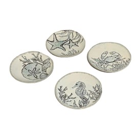 by Design Chesapeake Bay Blue Crab Appetizer Plates Set of Four 6" Plates