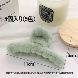 Hair Clips, Set of 5, 5 Colors, Hair Clips, Large and Firm, Can Be Used for Dense Hair, Adult, Stylish, Simple, Cute, Commuting, Outing, Gift