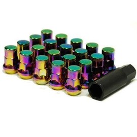 Wheelmate 32901T Muteki SR48 Open End Locking Lug Nut, Titanium, 12 x 1.25, 48mm, Set of 4