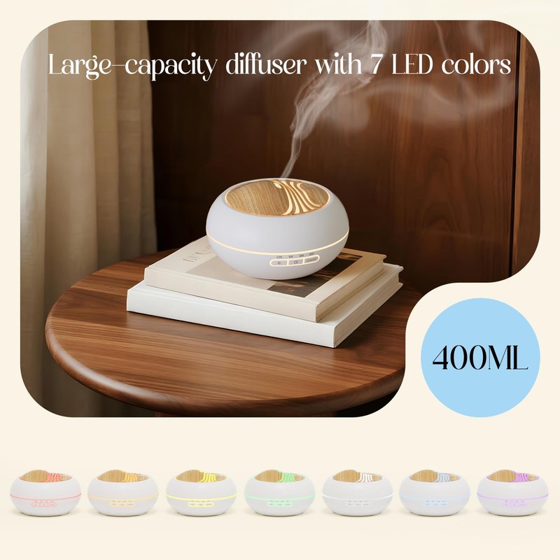 SALKING Essential Oil Diffuser 400ml, Diffusers for Essential Oils with