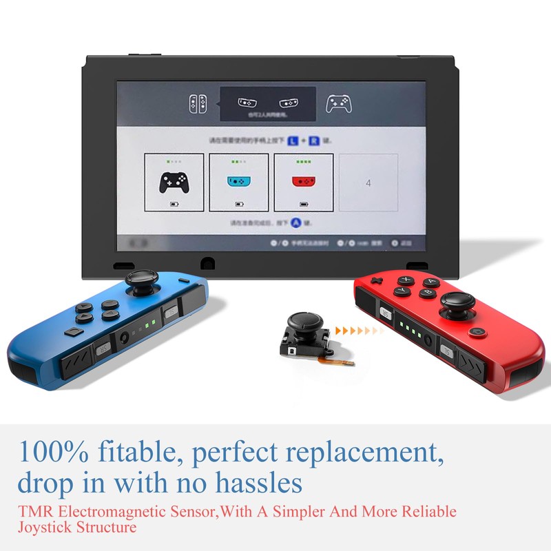 GuliKit TMR Joystick Replacement for Joycon, No Drift, High Precision,