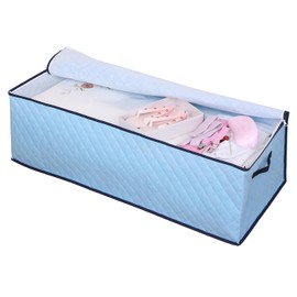 Astro 616-20 Kimono and Yukata Storage Case, Non-woven, Moisture Absorbent, Anti-ticks, Double Zippers, Handle, Light Blue