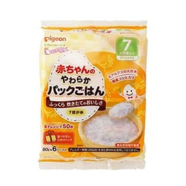 Pigeon Baby Soft Rice, 6 Packs, 7 Months, 2.8 oz (80 g) x 6
